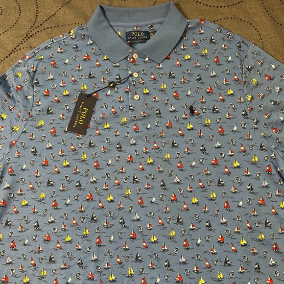 Polo Ralph Lauren Other - RALPH LAUREN CLASSIC FIT BLUE NAUTICAL SAILBOAT POLO SHIRT SIZE 2XL MEN $125.00